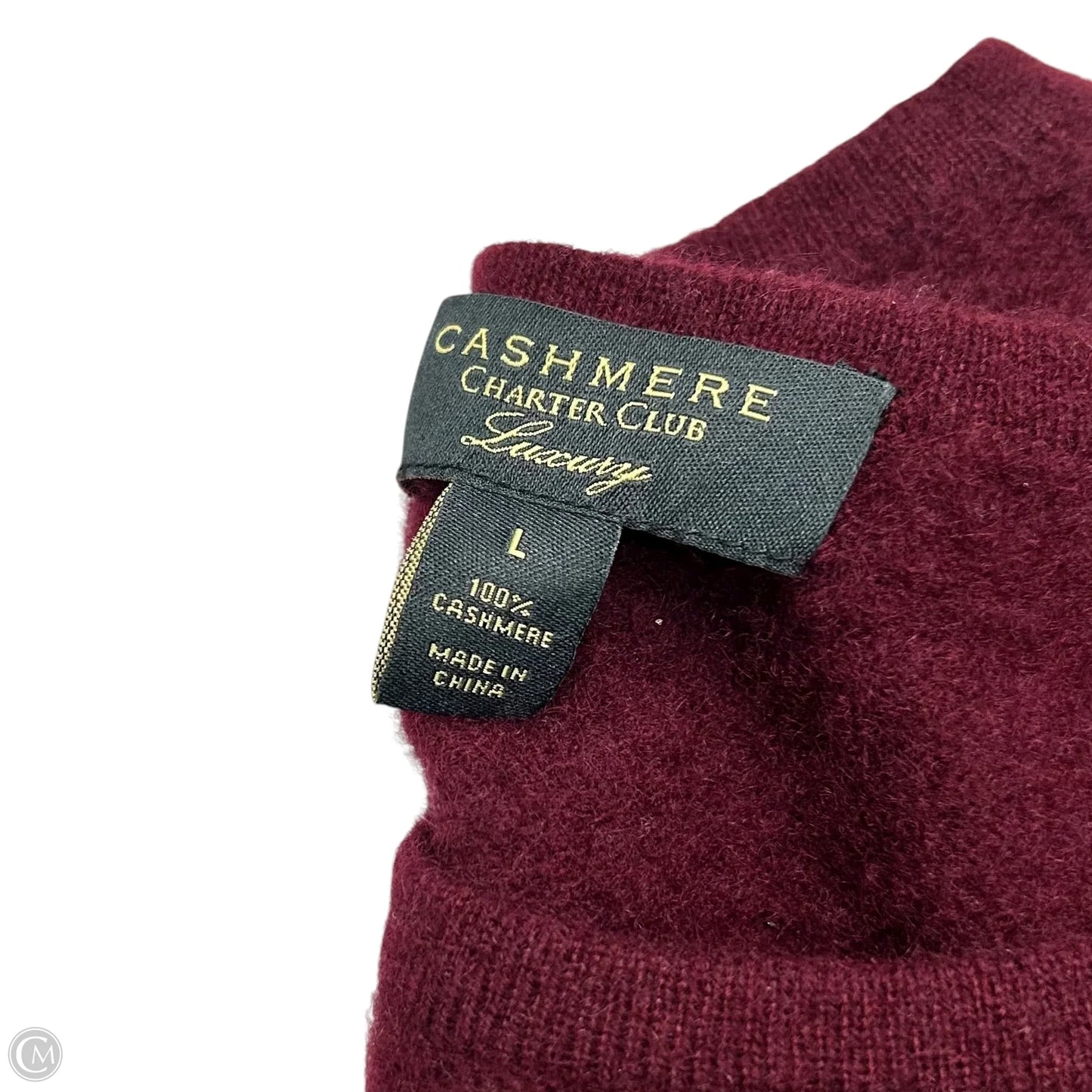 Sweater Cashmere By Charter Club In Maroon, Size: L