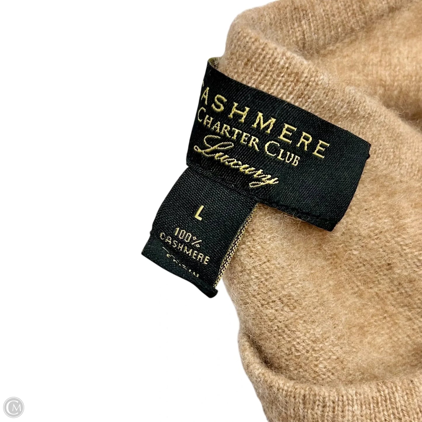 Sweater Cashmere By Charter Club In Tan, Size: L