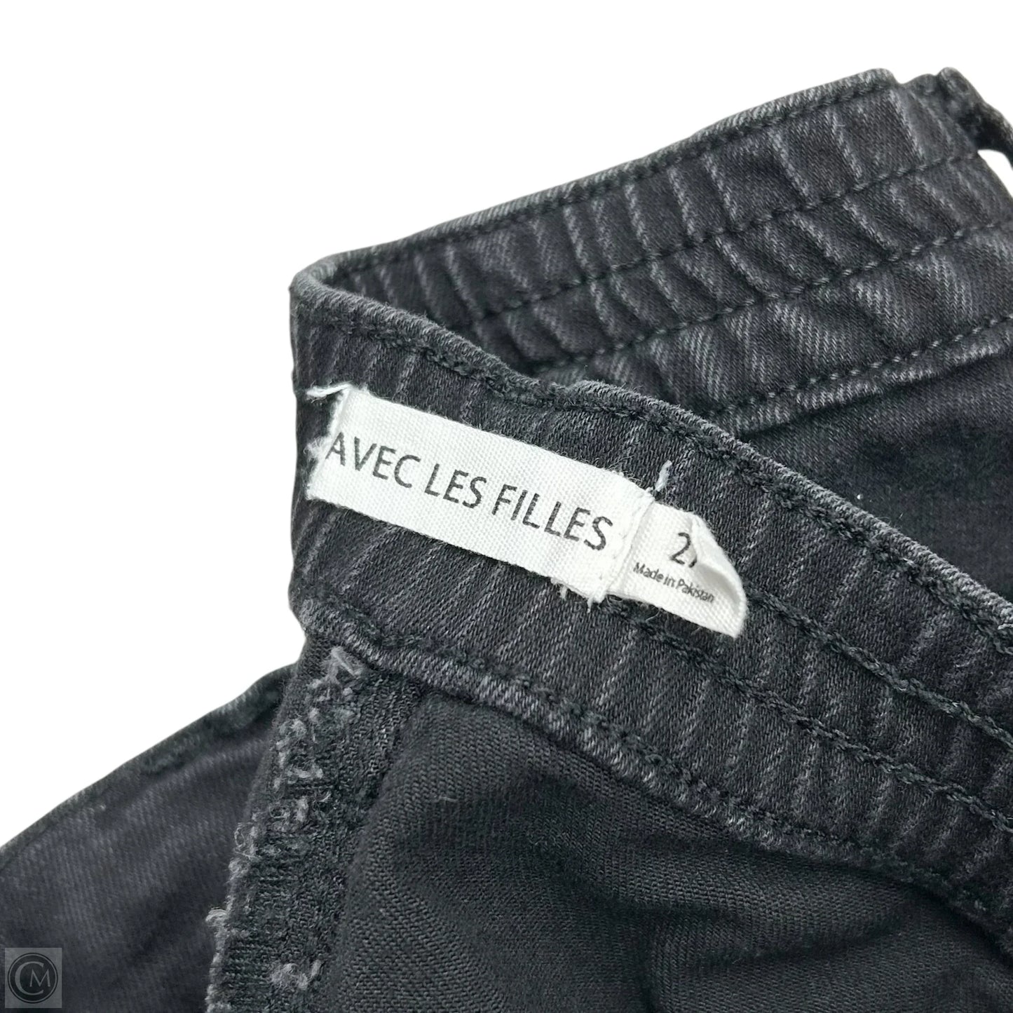 Jeans Cropped By Avec Les Filles In Black Denim, Size: 4