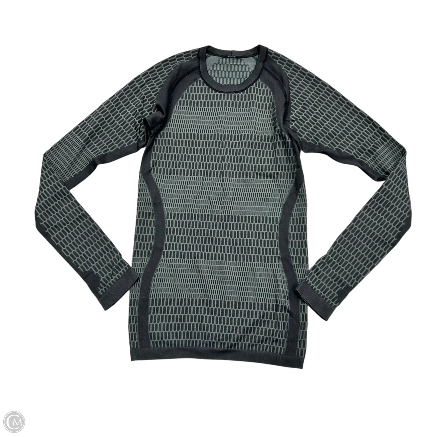 Athletic Top Long Sleeve Collar By Lululemon In Grey, Size: S