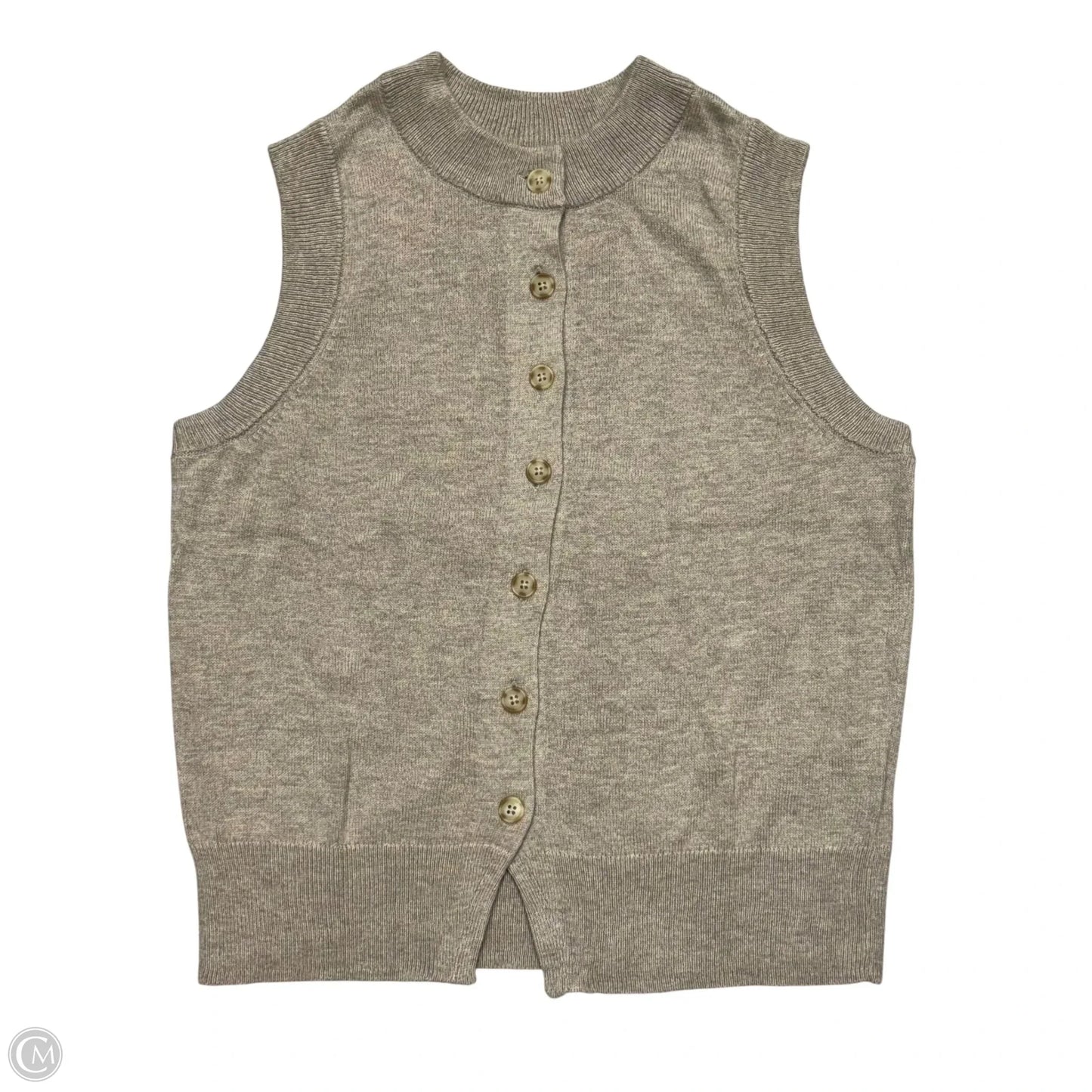 Sweater Short Sleeve By Nic + Zoe In Tan, Size: S