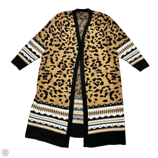 Sweater Cardigan By Torrid In Leopard Print, Size: 3x