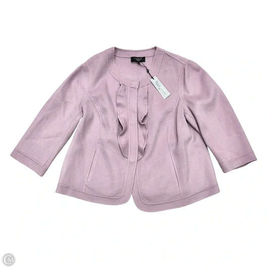Jacket Fleece By Talbots In Purple, Size: Xl