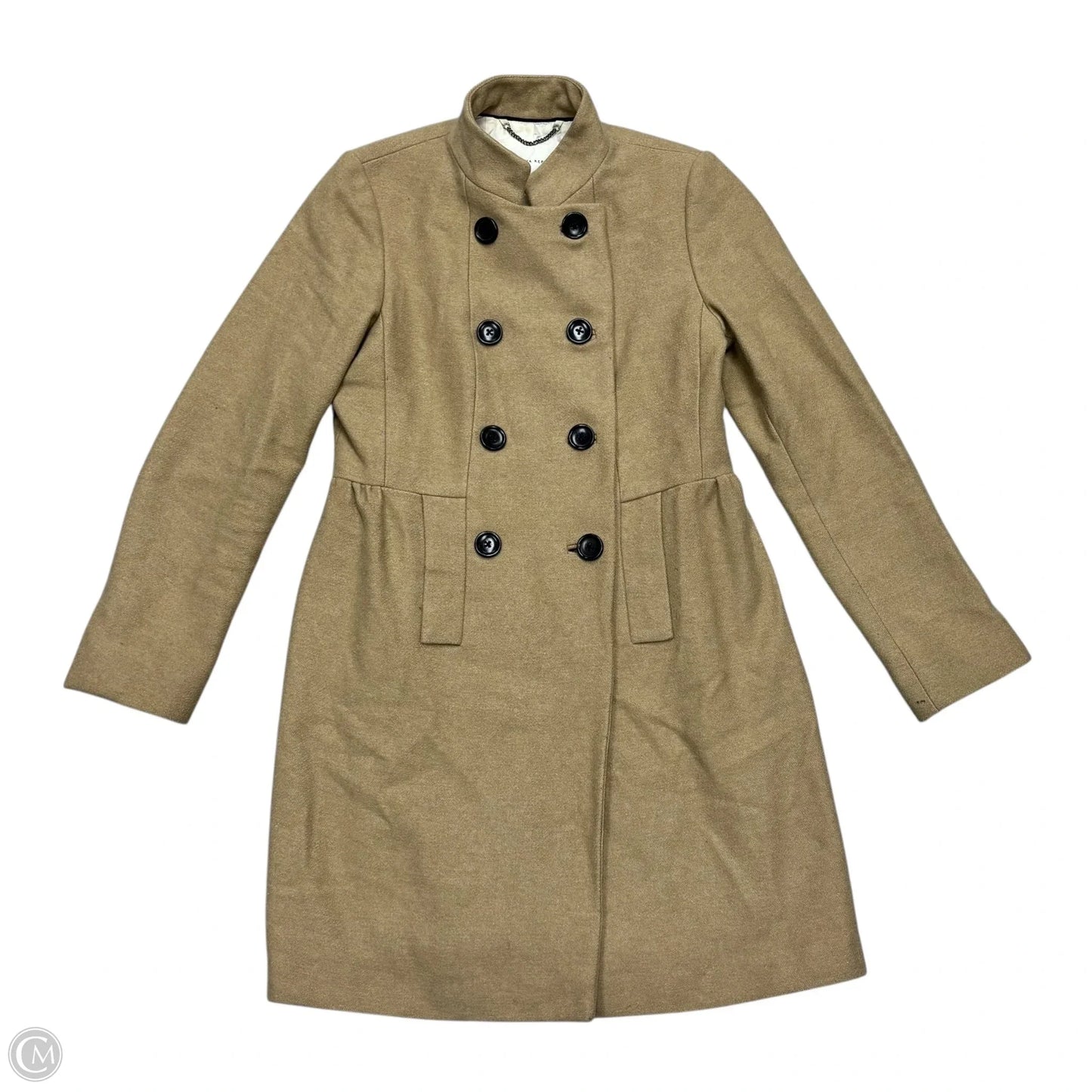 Coat Peacoat By Banana Republic In Tan, Size: M