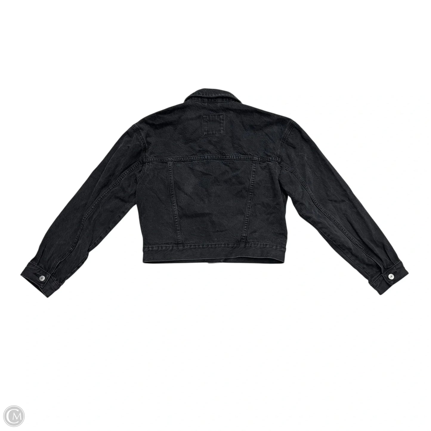 Jacket Denim By Abercrombie And Fitch In Black Denim, Size: S