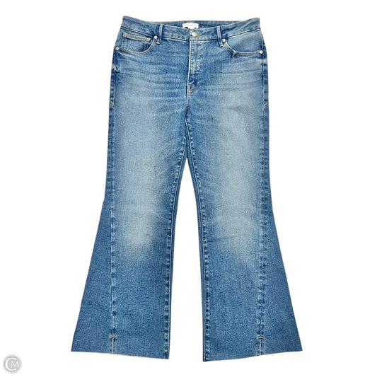 Jeans Boot Cut By Good American In Blue Denim, Size: 12