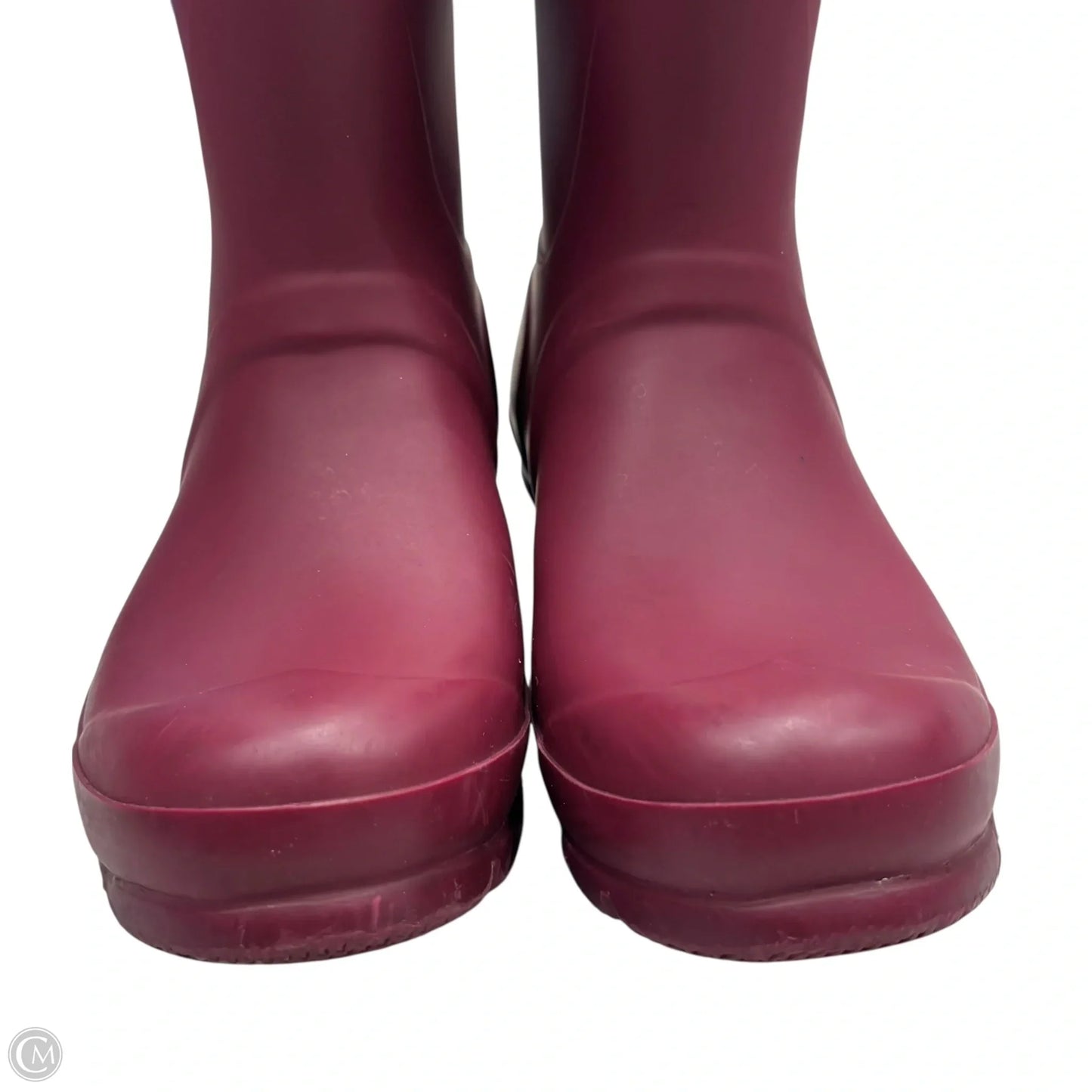 Boots Rain By Hunter In Maroon, Size: 8