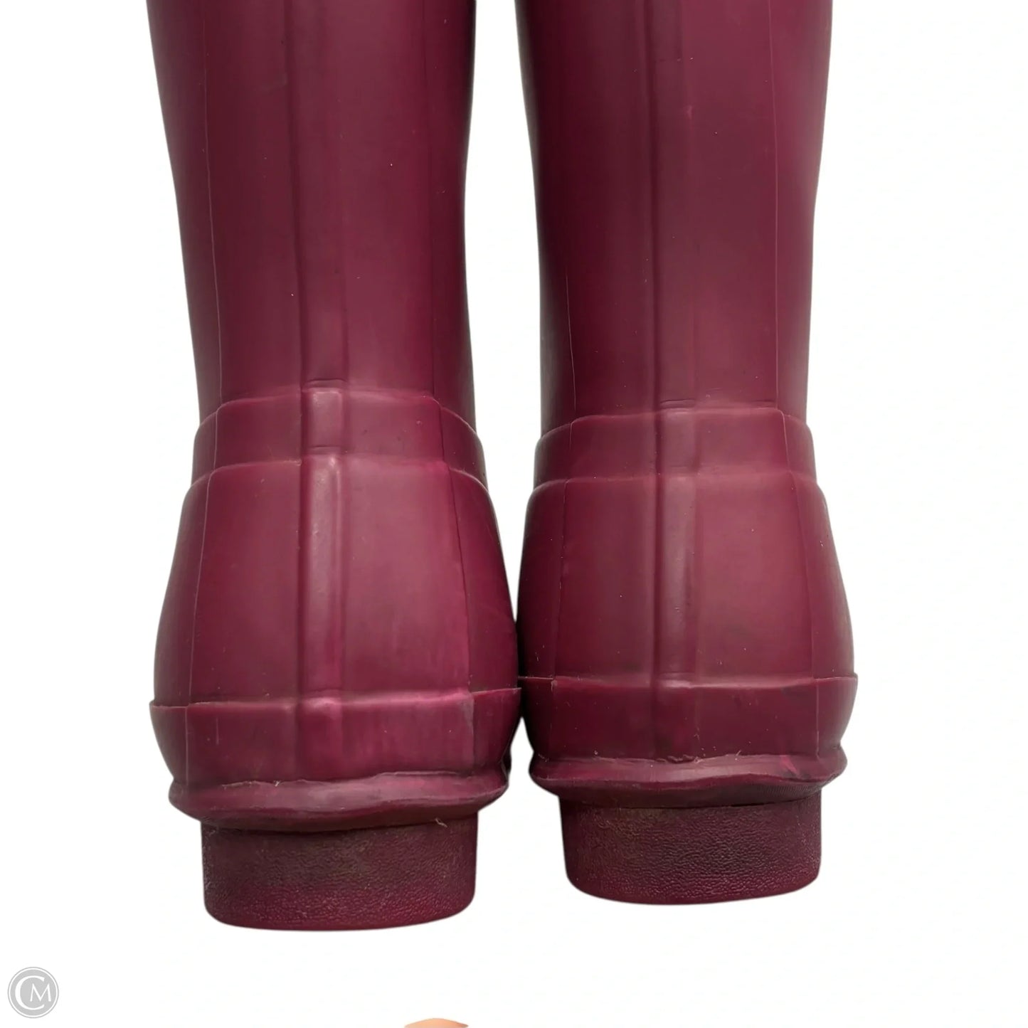 Boots Rain By Hunter In Maroon, Size: 8