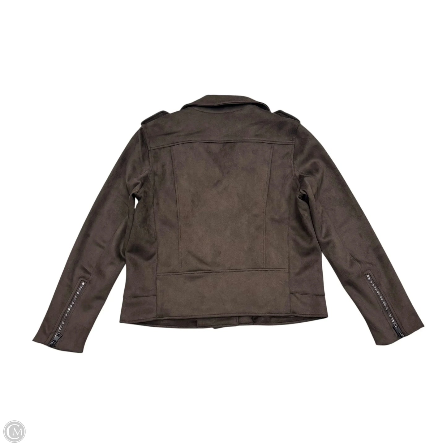 Jacket Moto By Elie Tahari In Brown, Size: L