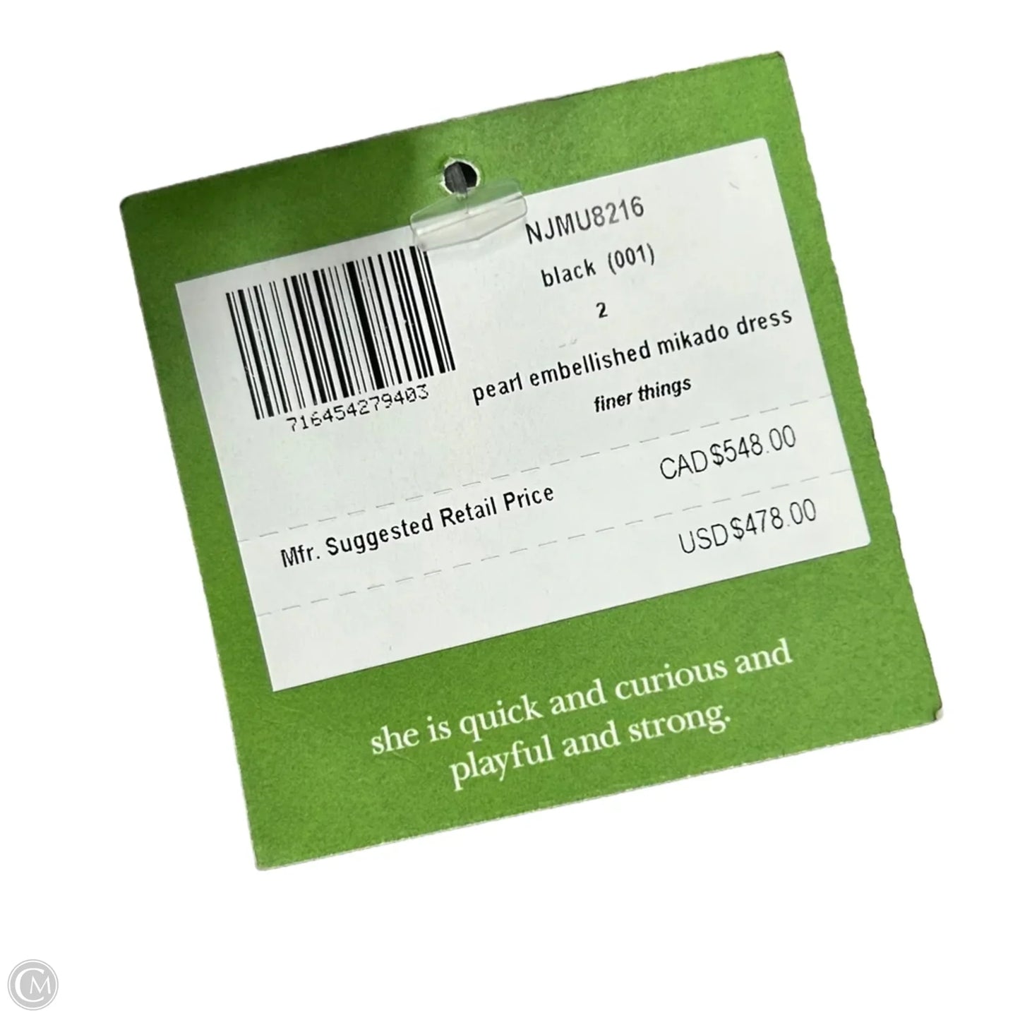 Dress Designer By Kate Spade In Black & Silver, Size: Xs