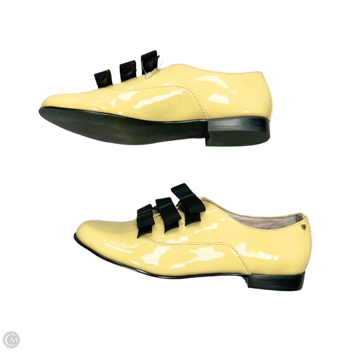 Shoes Flats By Bass In Black & Yellow, Size: 6.5