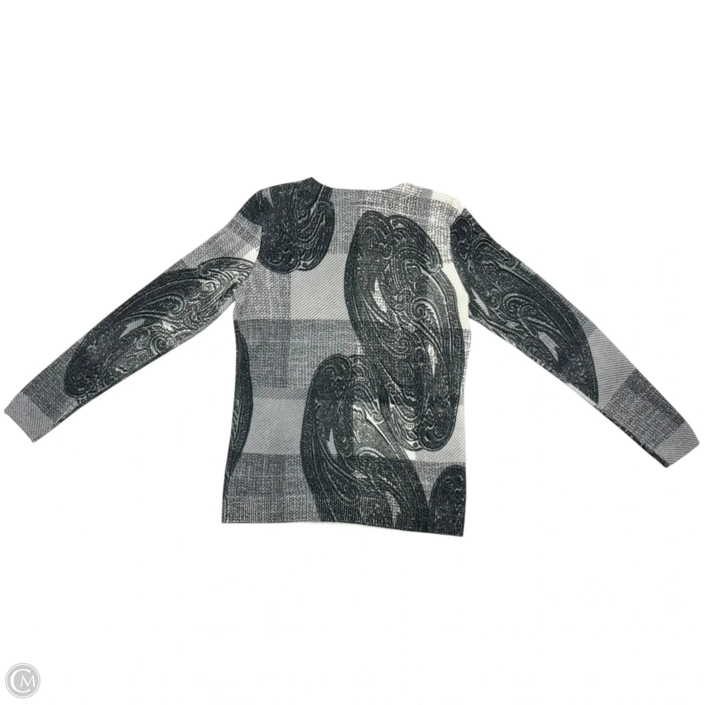 Sweater Cashmere By Talbots In Grey & White, Size: Sp