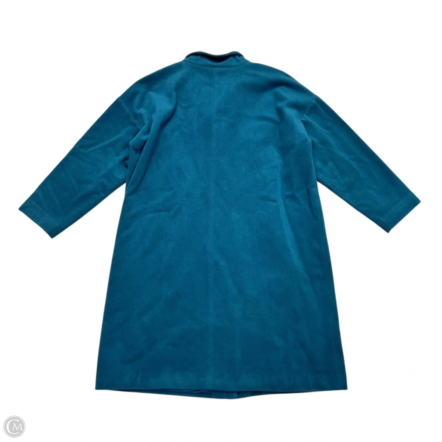 Coat Peacoat By Eileen Fisher In Teal, Size: 1x