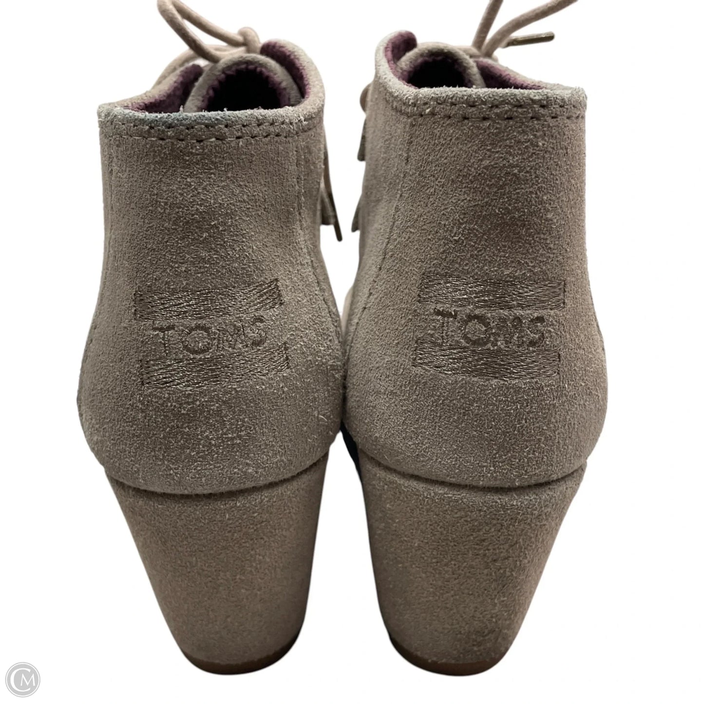 Boots Ankle Heels By Toms In Taupe, Size: 7