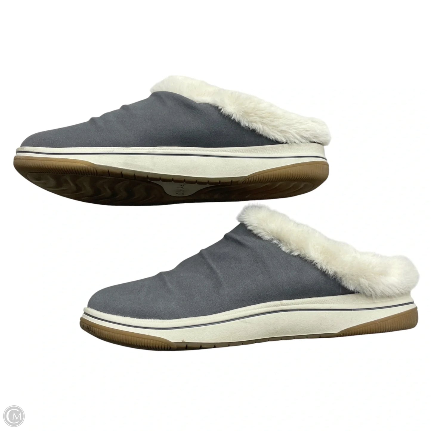 Shoes Flats By Clarks In Grey, Size: 7.5