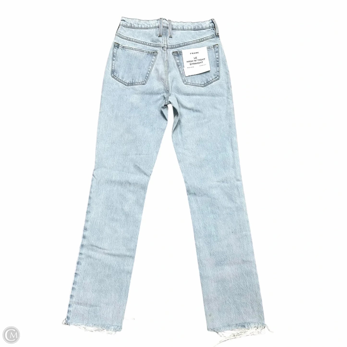 Jeans Straight By Frame In Blue Denim, Size: 0