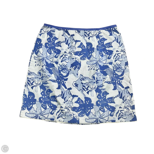 Skirt Designer By Lilly Pulitzer In Blue & White, Size: 12