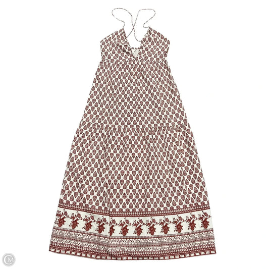 Dress Casual Maxi By Sim & Sam In Red & Tan, Size: Xl