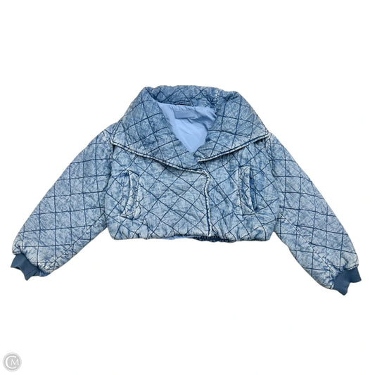 Jacket Puffer & Quilted By Blanknyc In Blue Denim, Size: S