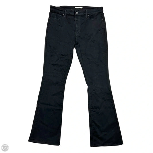 Jeans Boot Cut By Levis In Black Denim, Size: 18