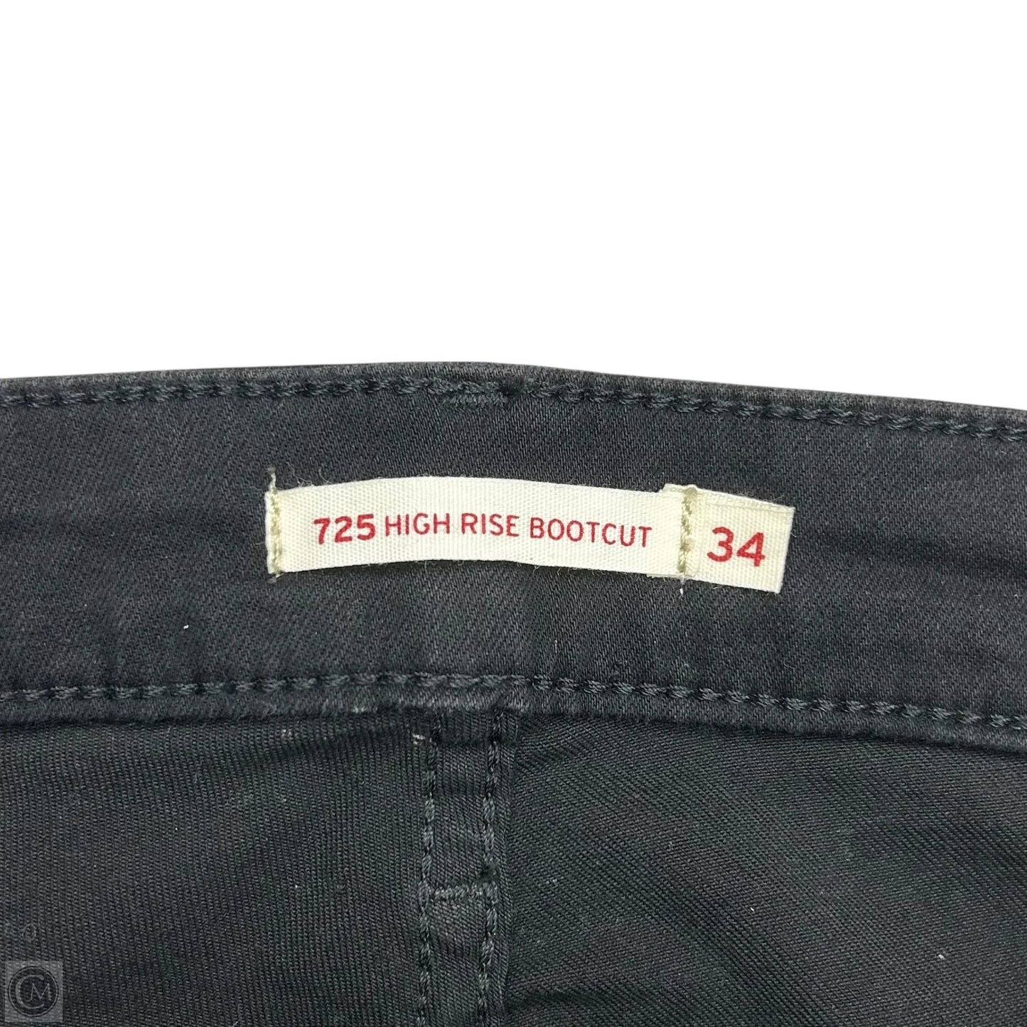 Jeans Boot Cut By Levis In Black Denim, Size: 18