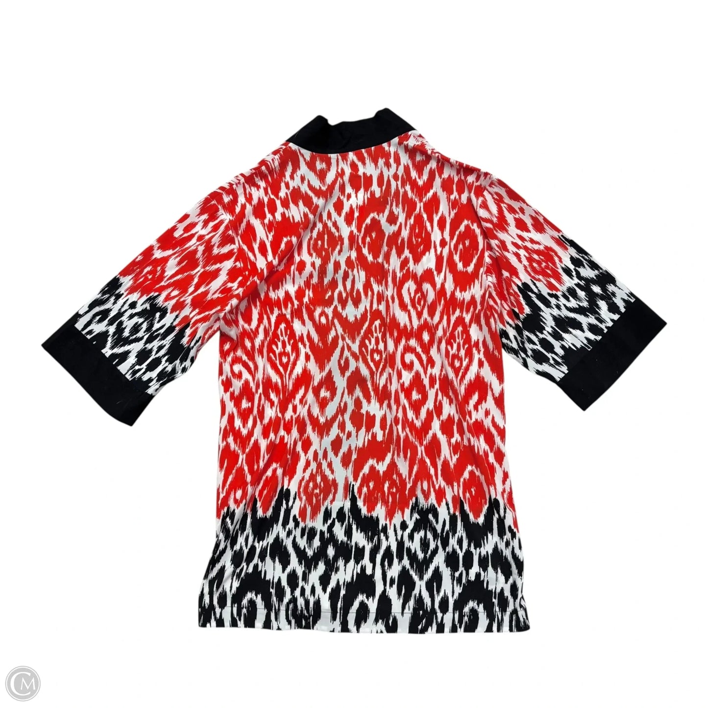 Cardigan By Chicos In Red & White, Size: S