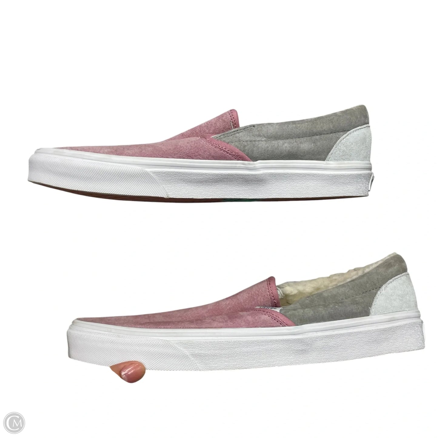Shoes Sneakers By Vans In Grey & Pink, Size: 11