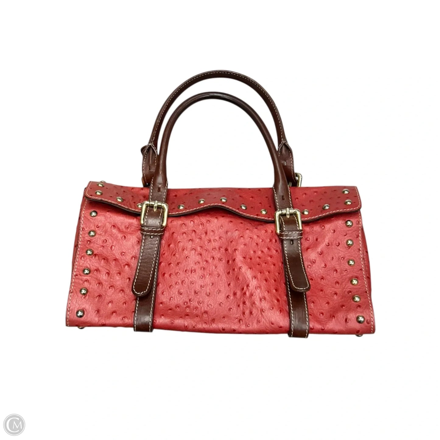 Handbag Leather By Claudia Firenze, Size: Medium