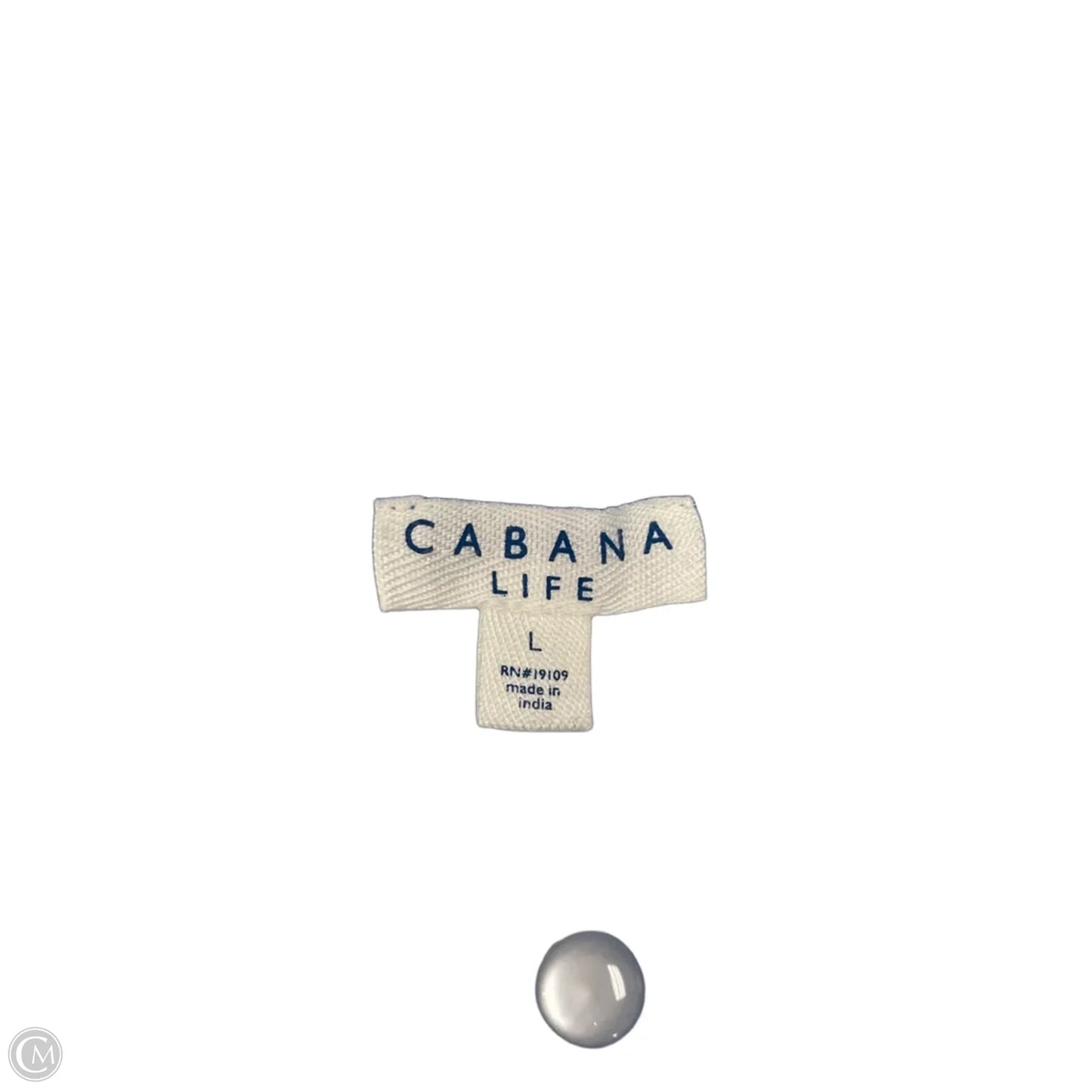Dress Casual Short By Cabana Life In Blue & White, Size: L