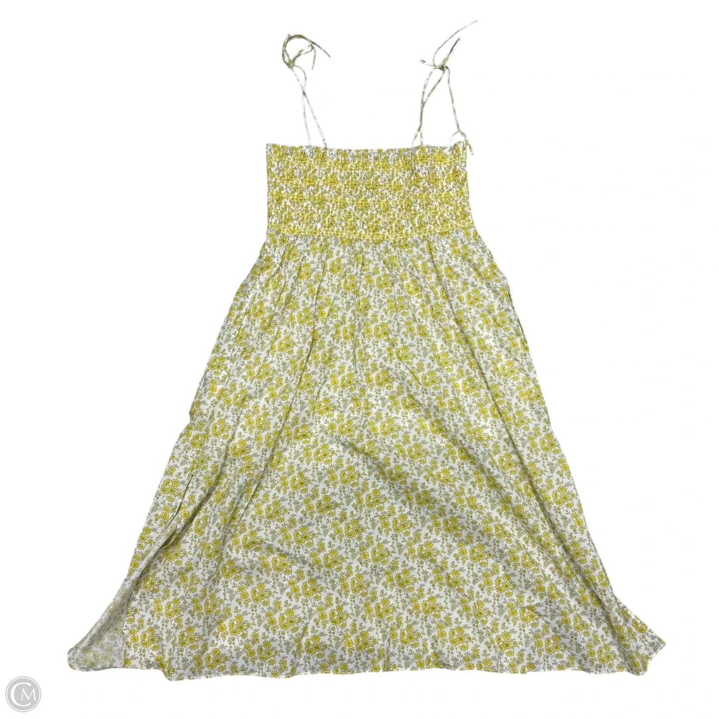 Dress Casual Maxi By J. Crew In White & Yellow, Size: M