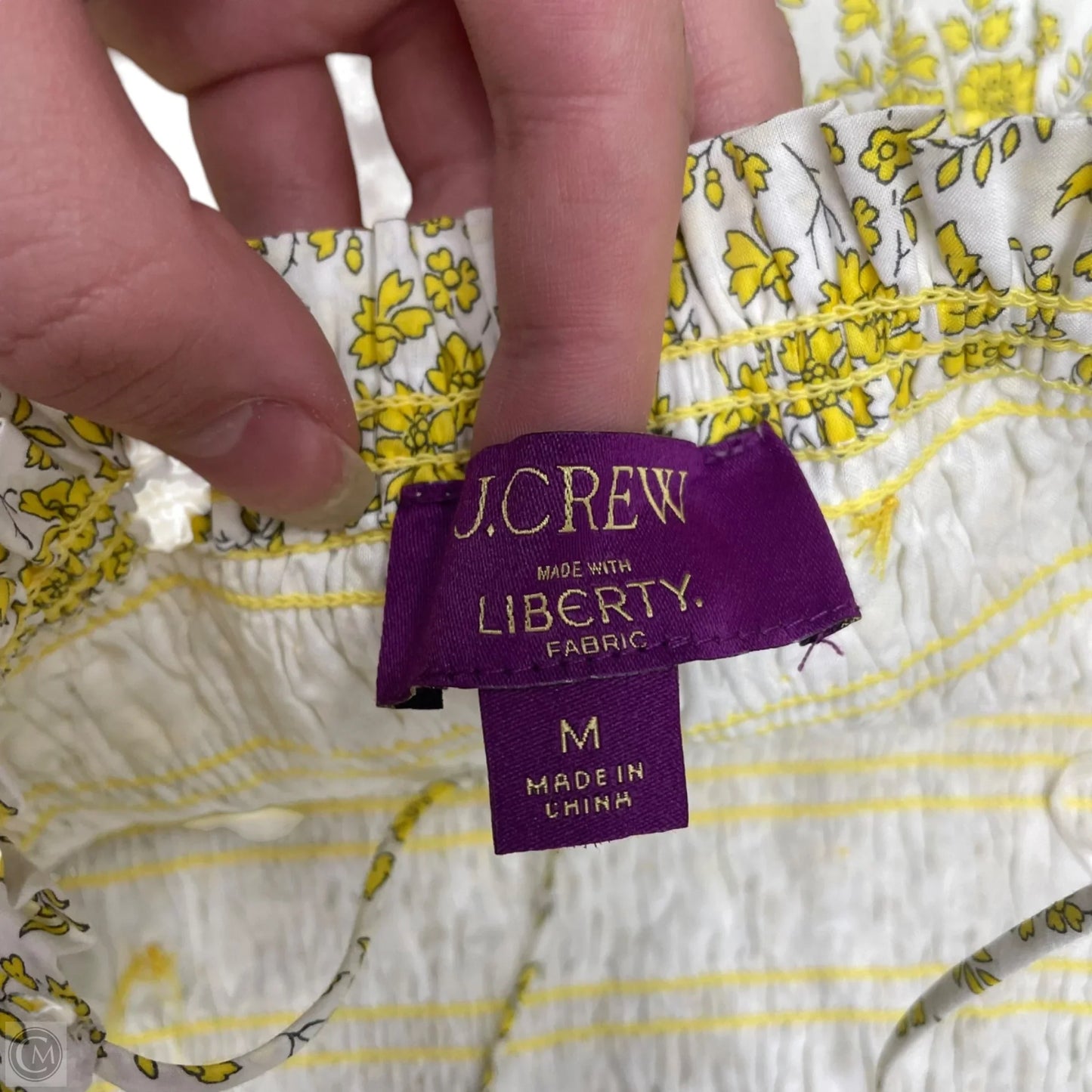 Dress Casual Maxi By J. Crew In White & Yellow, Size: M
