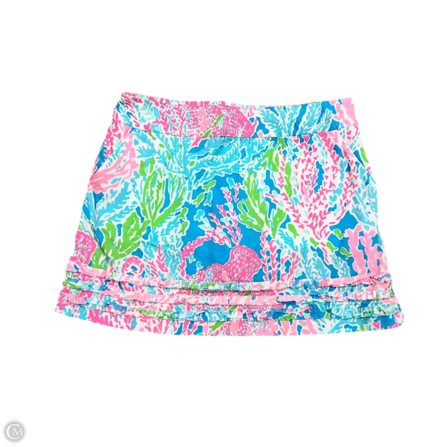 Skort Designer By Lilly Pulitzer In Blue & Green, Size: 6