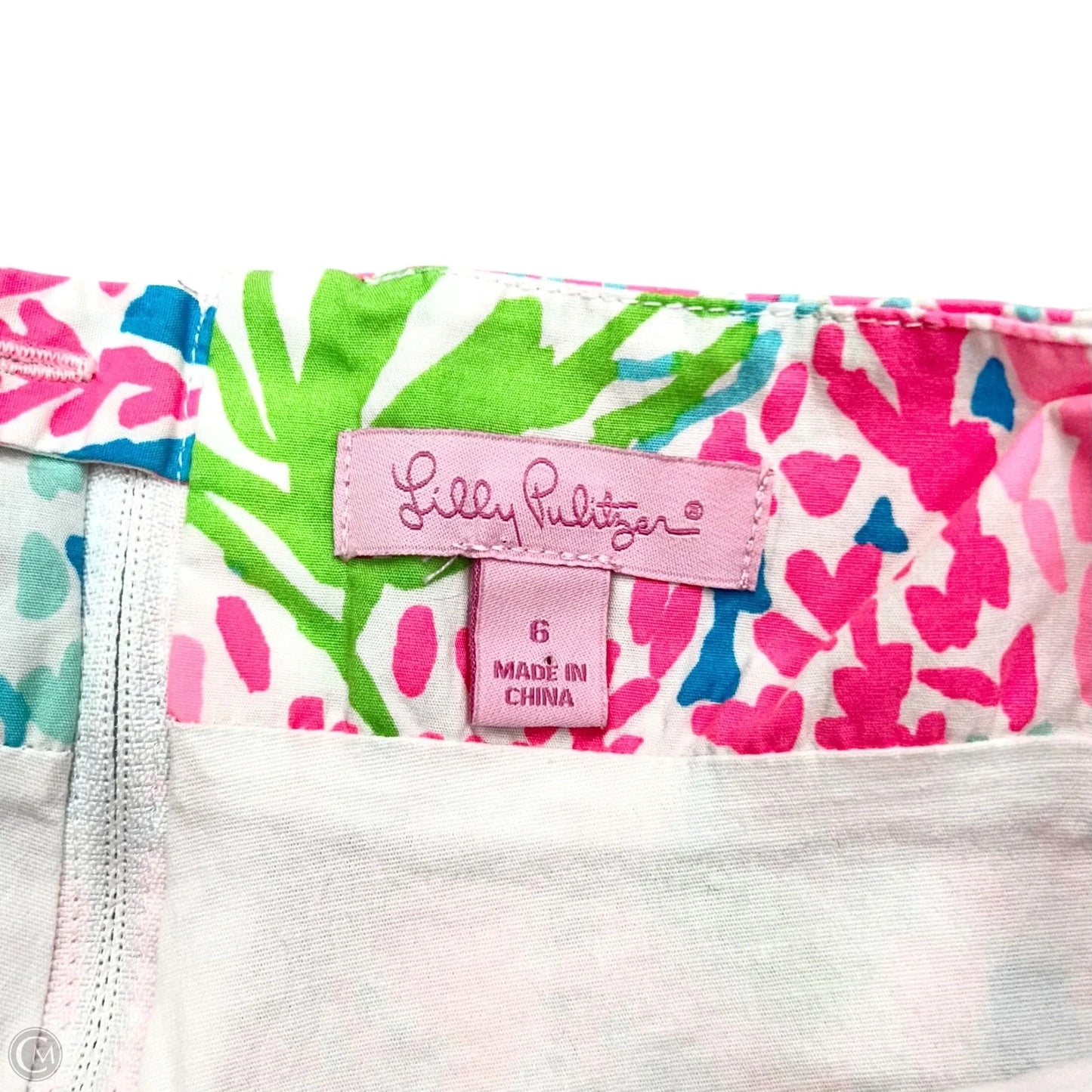 Skort Designer By Lilly Pulitzer In Blue & Green, Size: 6