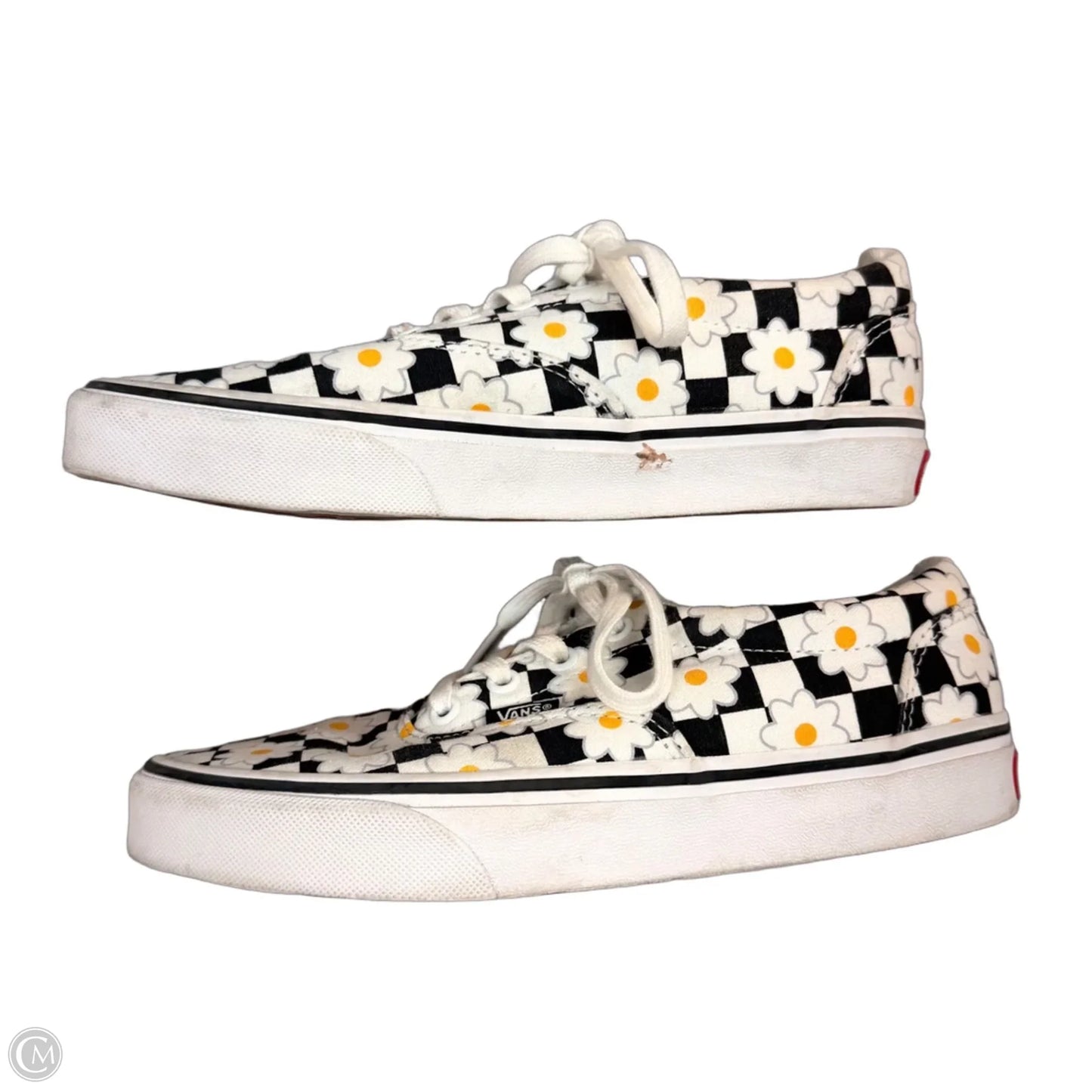 Shoes Sneakers By Vans In Black & White, Size: 7