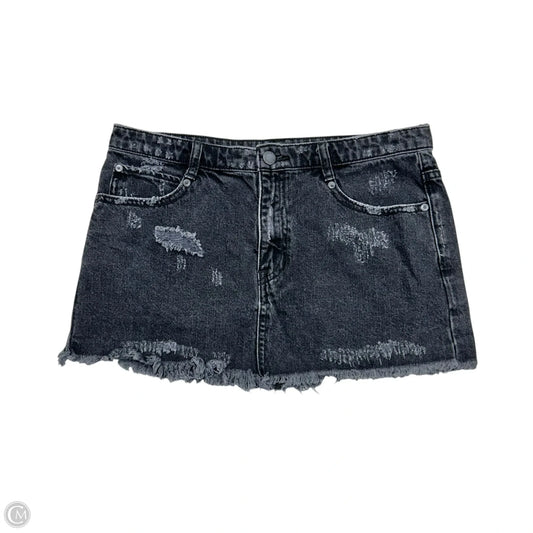 Skirt Mini & Short By Free People In Black Denim, Size: 4