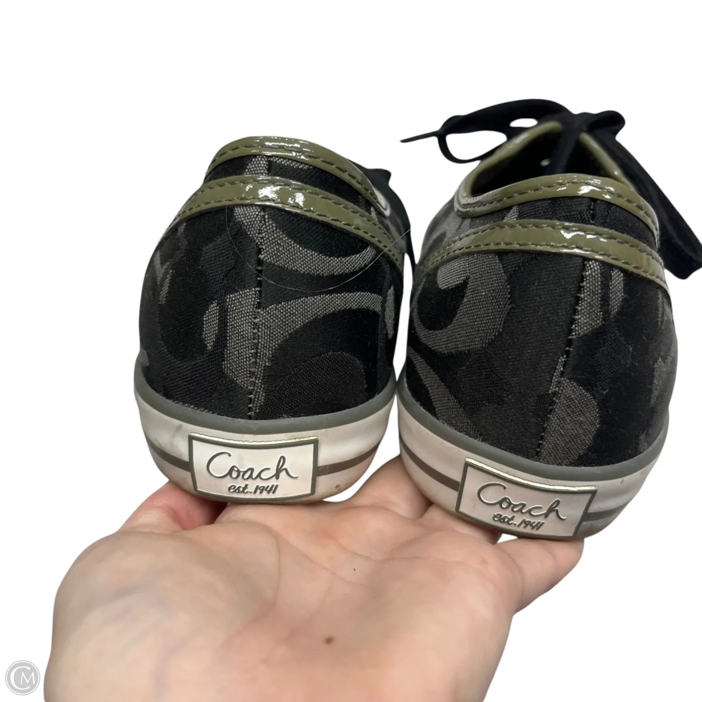 Shoes Designer By Coach In Black & Grey, Size: 10