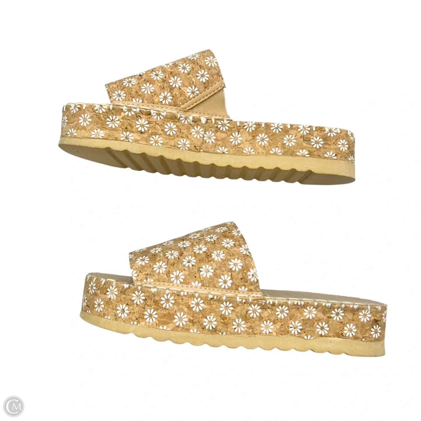Sandals Heels Platform By Matisse In Tan & White, Size: 8