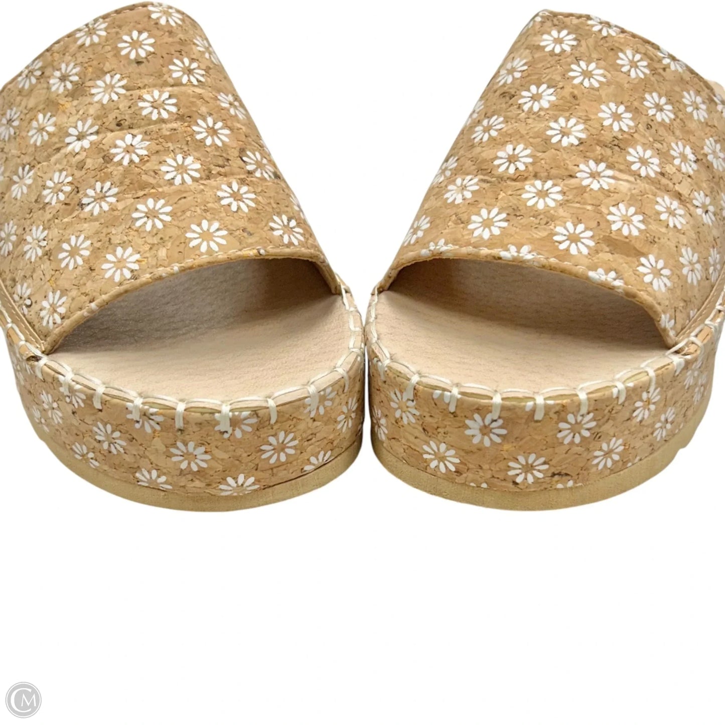 Sandals Heels Platform By Matisse In Tan & White, Size: 8