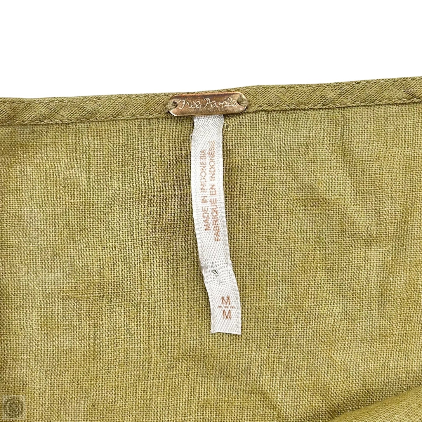 Blouse Short Sleeve By Free People In Green, Size: M