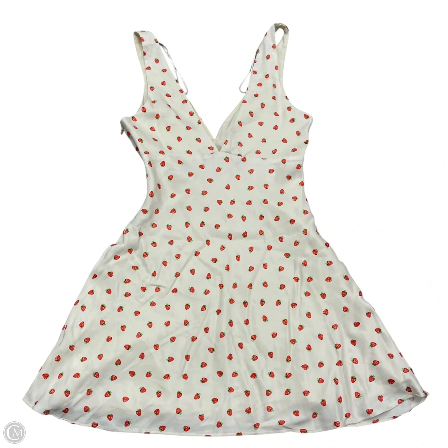 Dress Casual Short By Zara In Cream & Red, Size: Xs