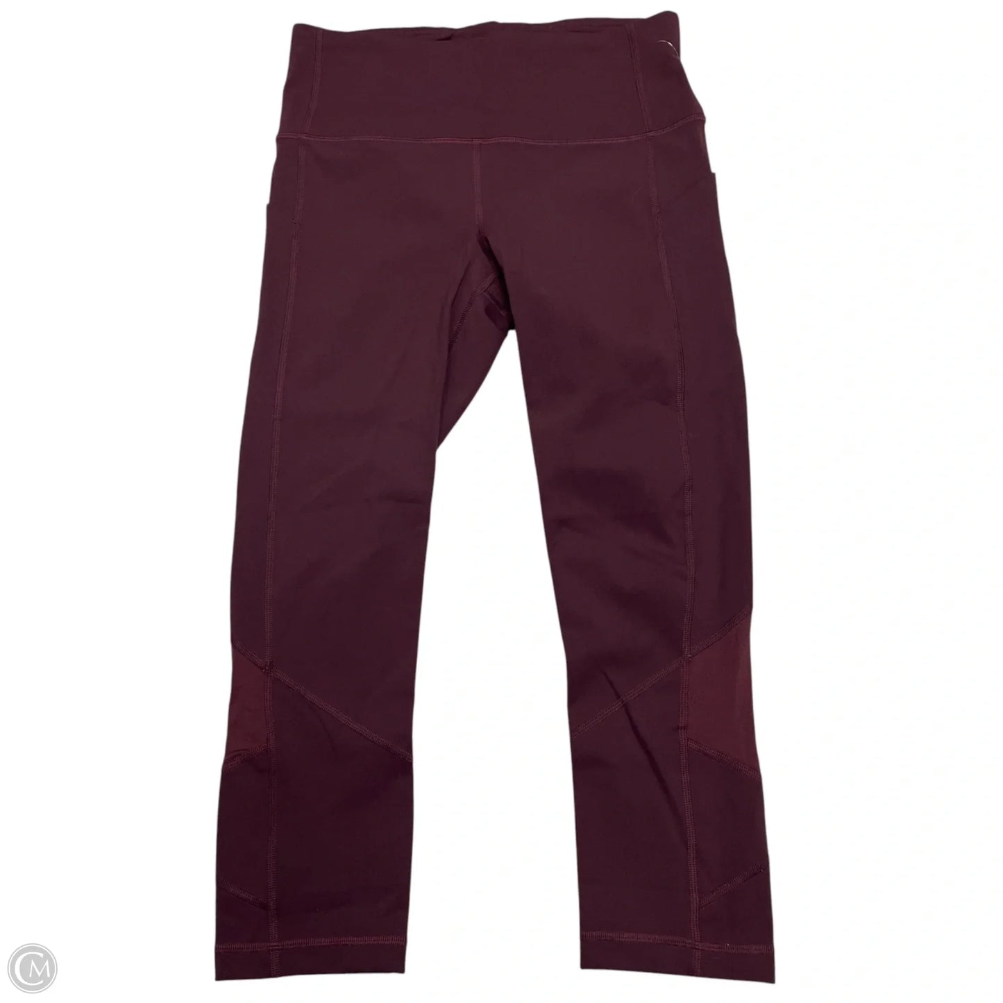 Athletic Leggings By Lululemon In Maroon, Size: S