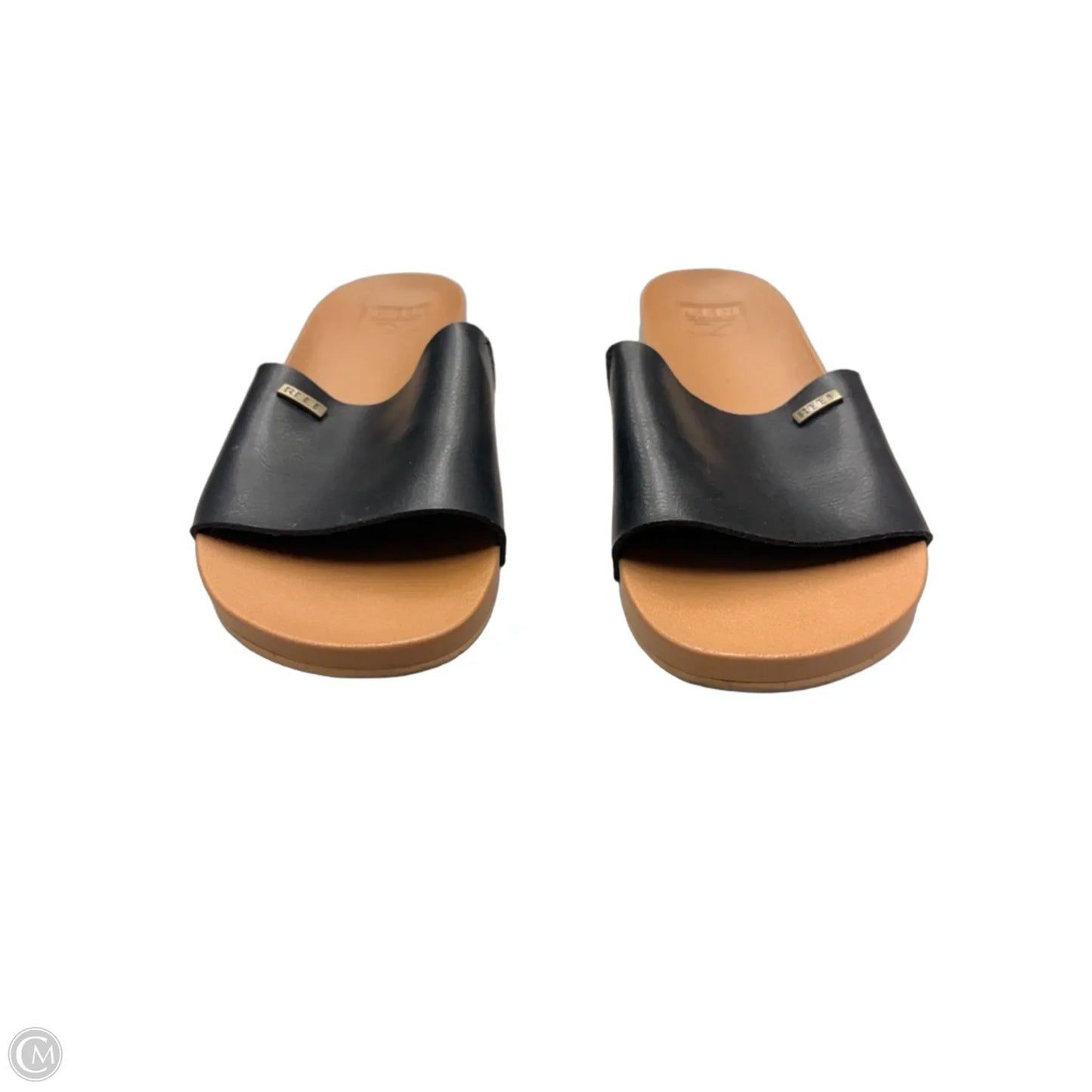 Sandals Flats By Reef In Black & Brown, Size: 8