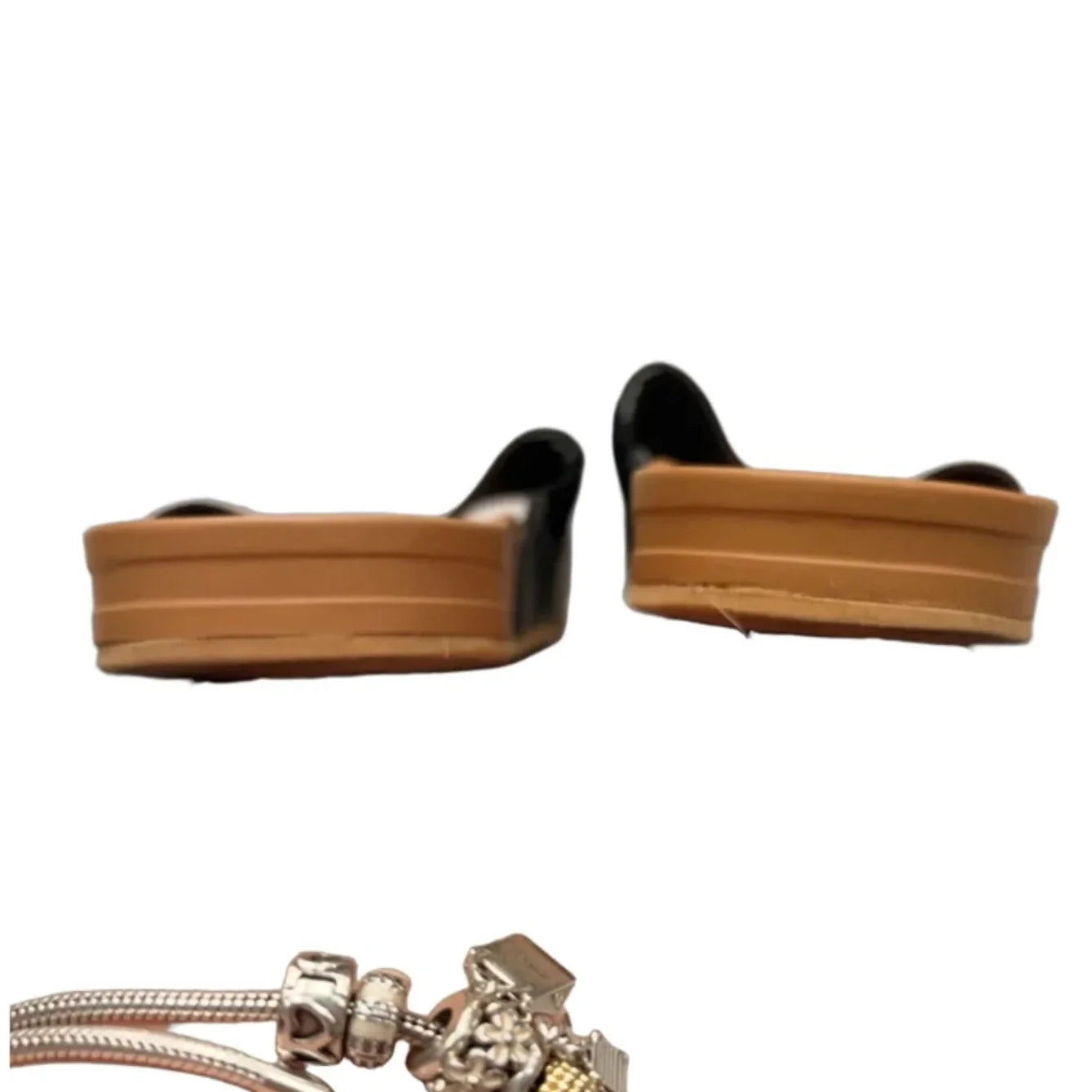 Sandals Flats By Reef In Black & Brown, Size: 8