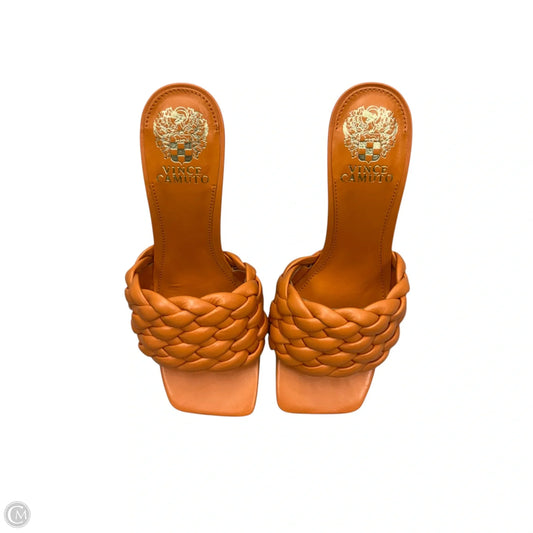 Sandals Heels Stiletto By Vince Camuto In Orange, Size: 7