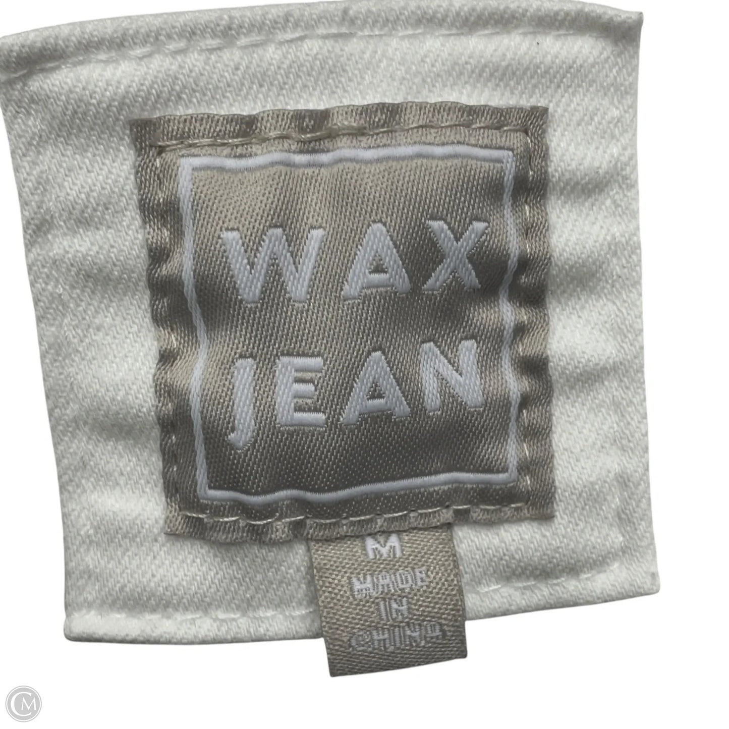 Jacket Denim By Wax Jean In White Denim, Size: M