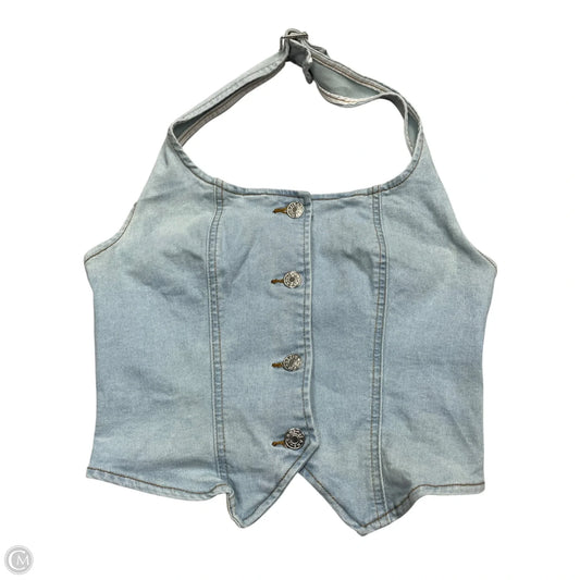 Vest Other By Clothes Mentor In Blue Denim, Size: M