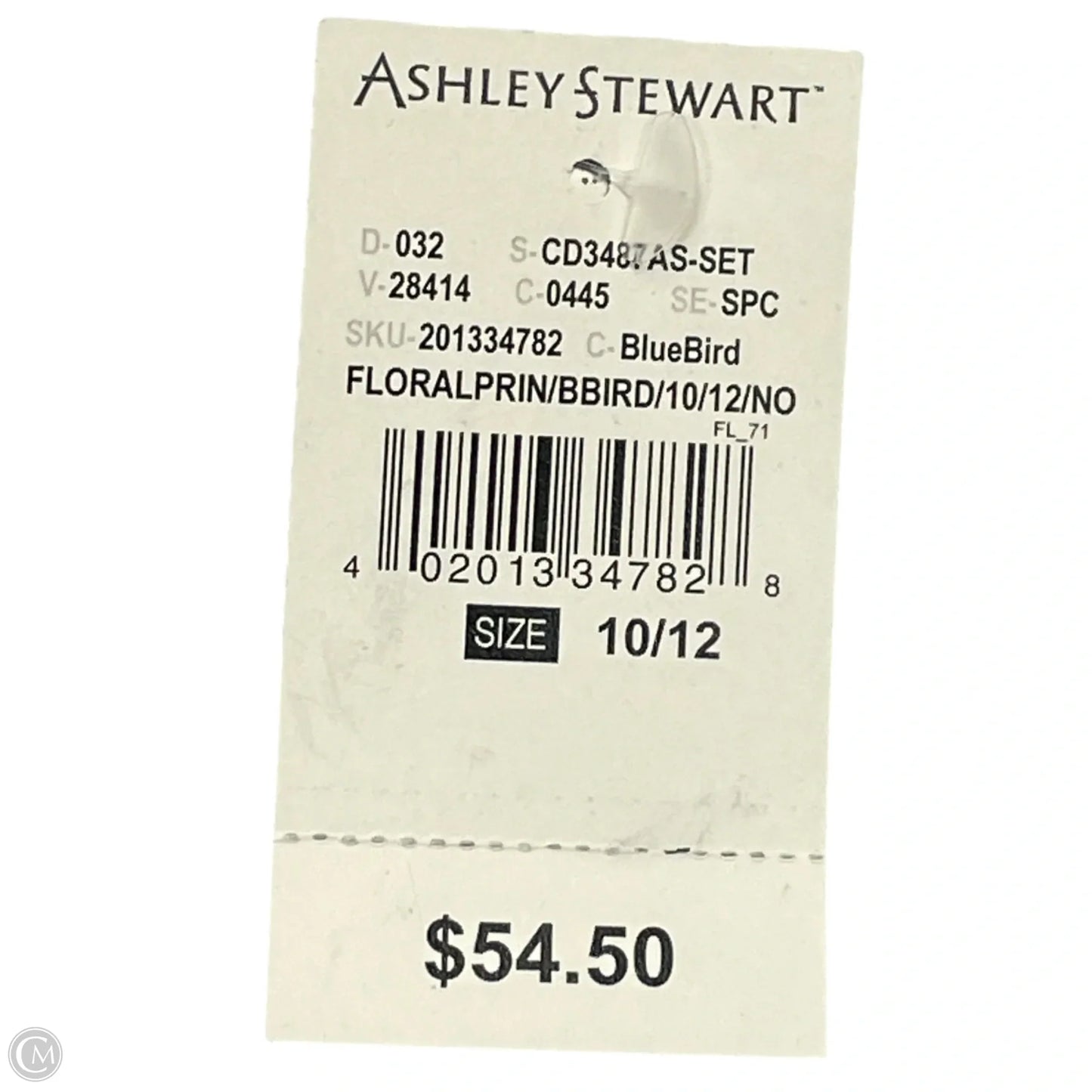 Shorts Set By Ashley Stewart In Blue & White, Size: M