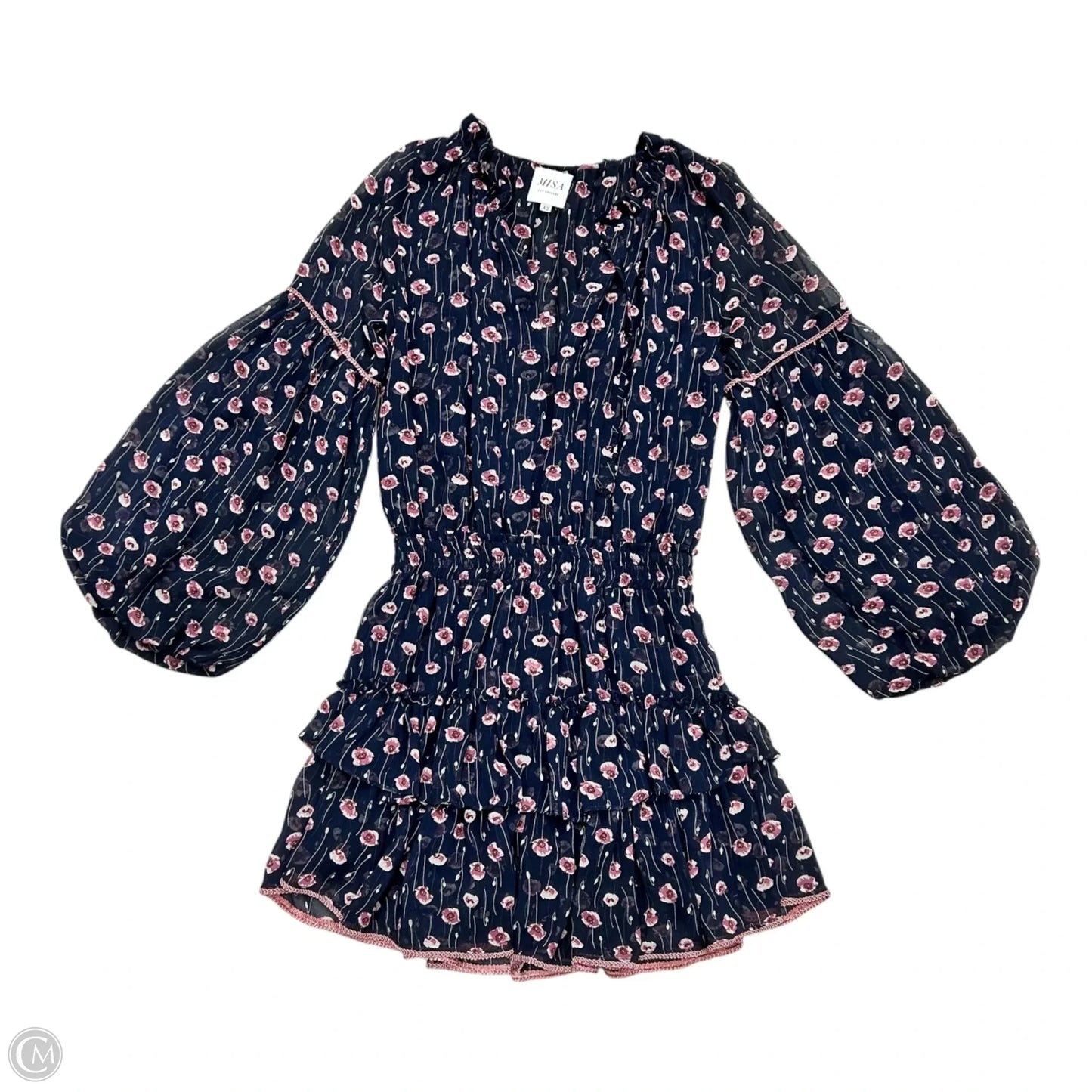 Dress Designer By Misa In Blue & Purple, Size: Xs