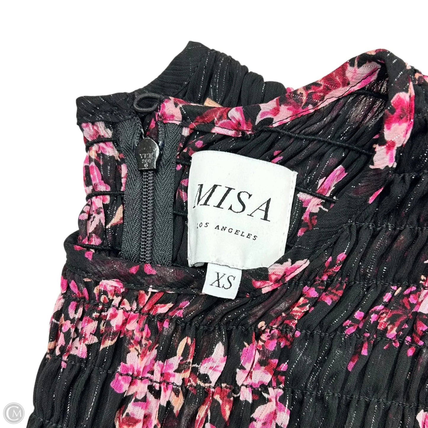 Dress Designer By Misa In Black & Pink, Size: Xs