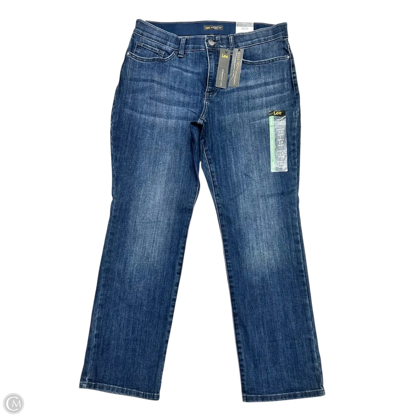 Jeans Straight By Lee In Blue Denim, Size: 14s
